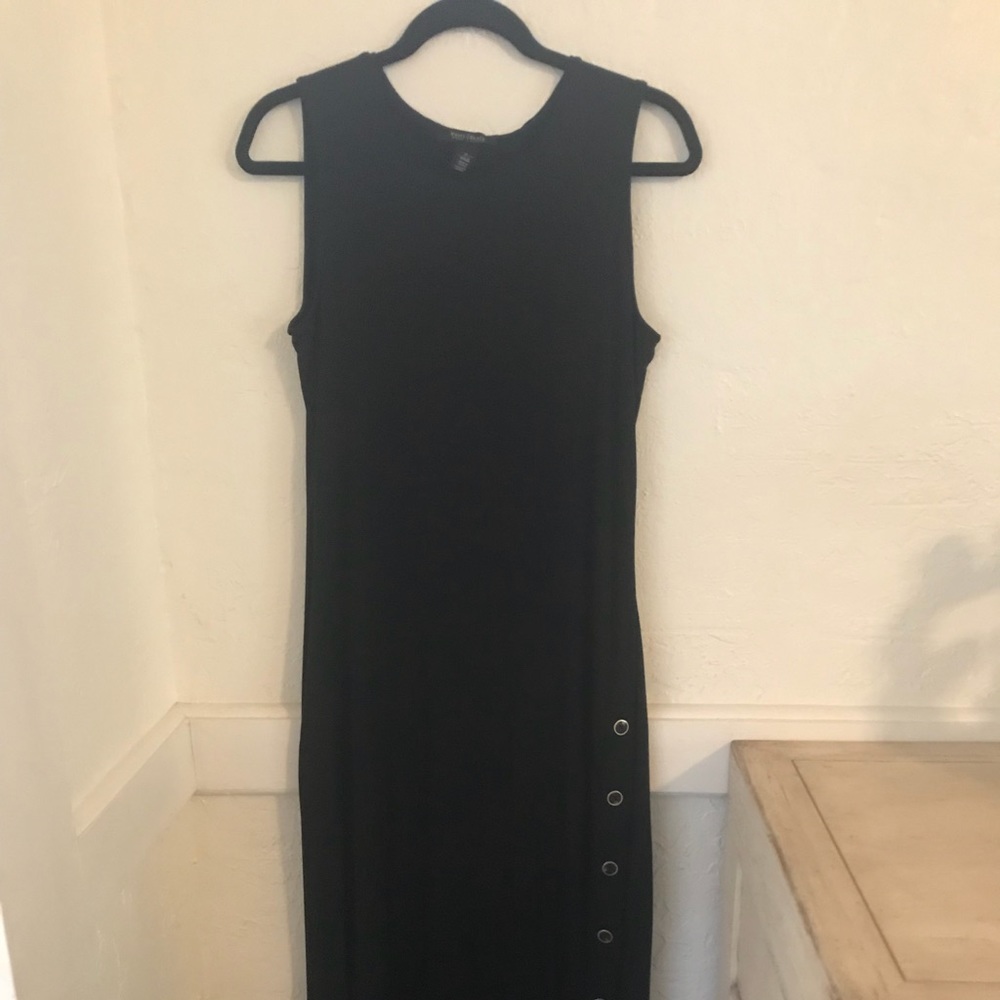 White House Black Market full length black dress